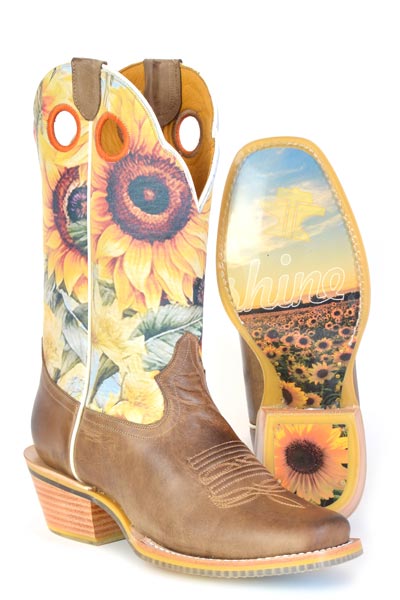 Women's Tin Haul Follow The Sun Boots with Sunshine Sole Handcrafted Tan