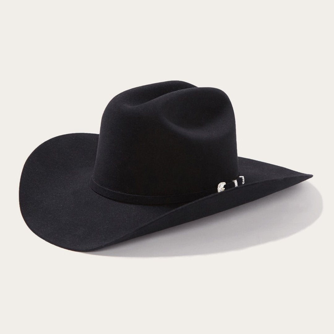 10x Stetson Shasta Beaver Felt Cowboy Hat Black