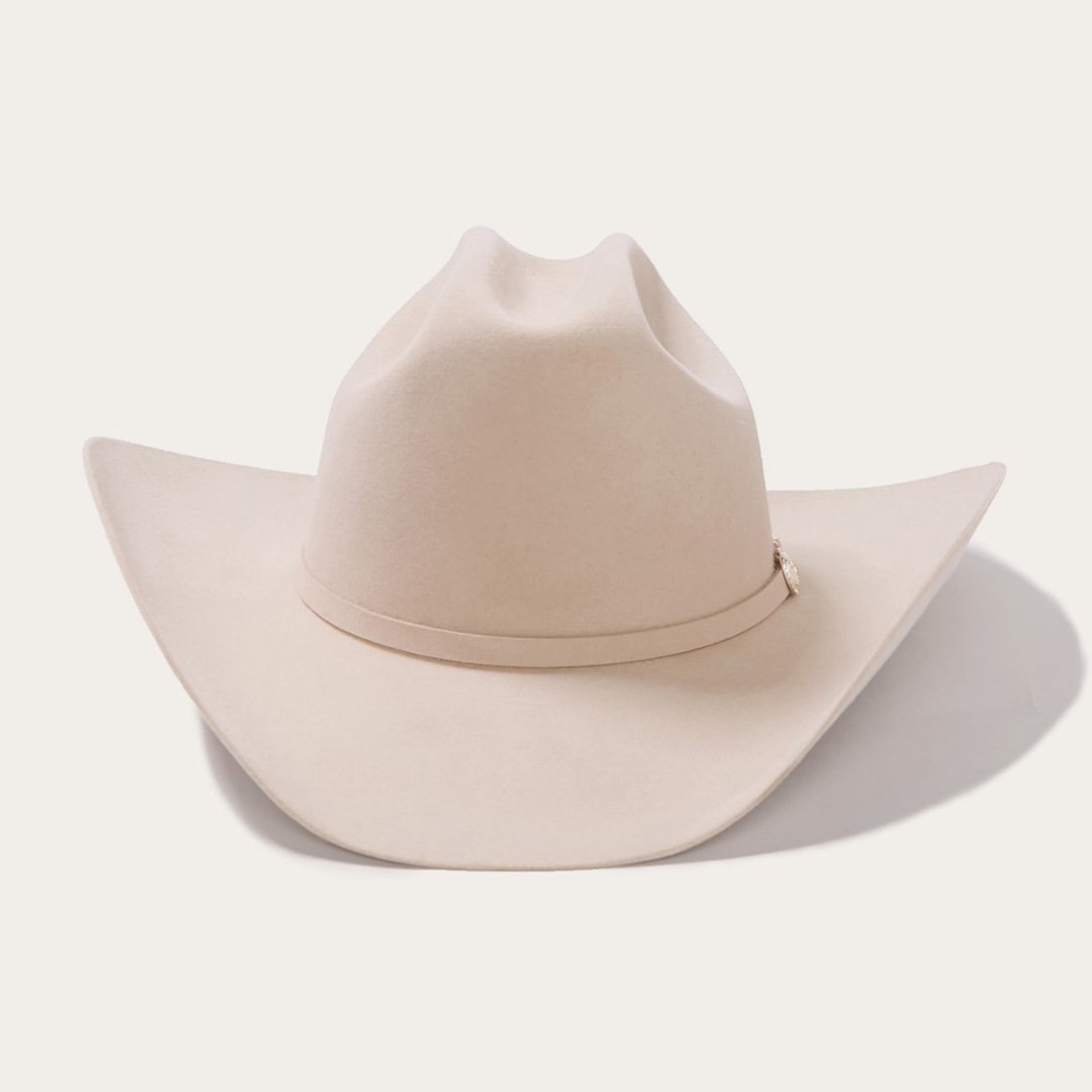 10x Stetson Shasta Beaver Felt Cowboy Hat Silver Belly