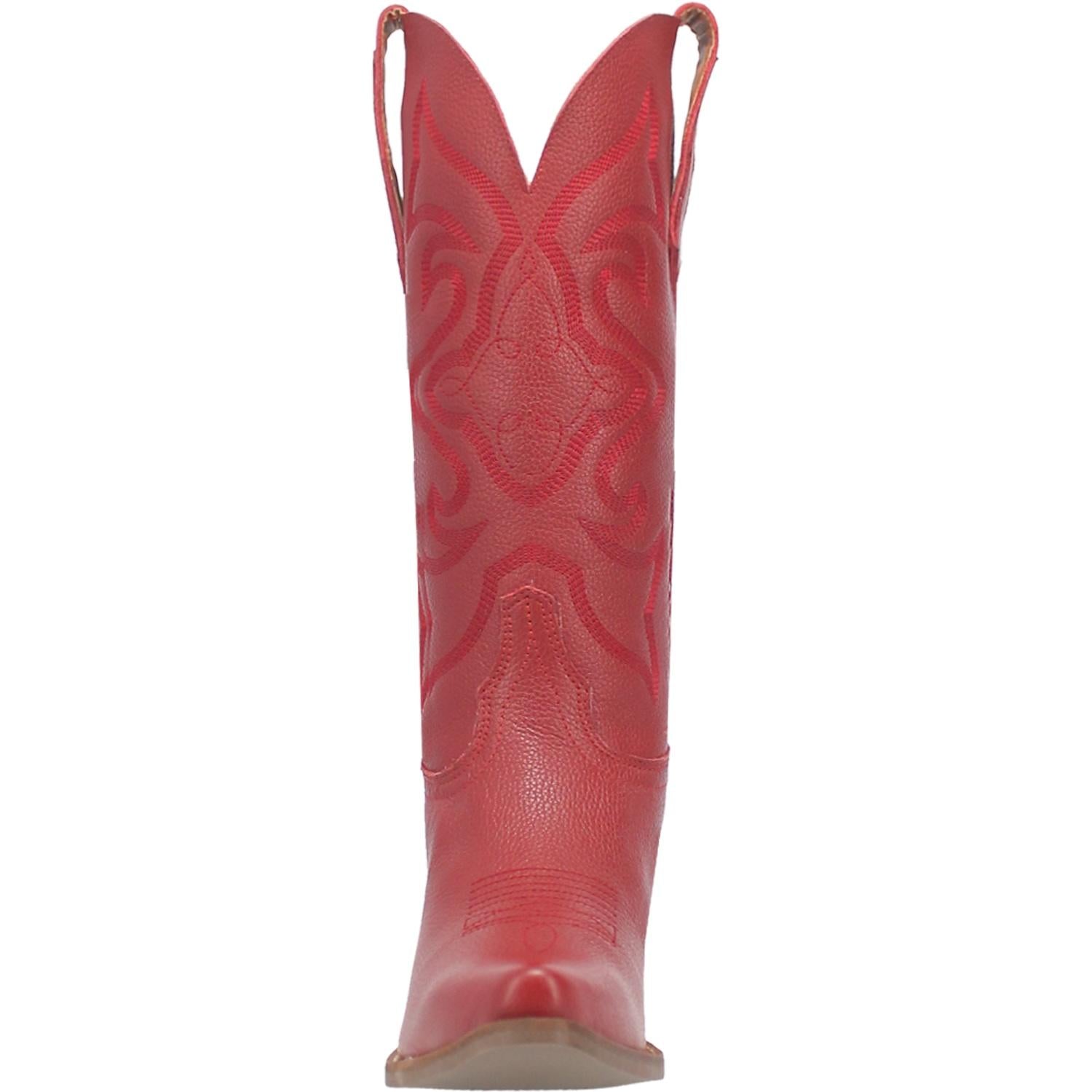 Women's Dingo Out West Leather Boots Red - yeehawcowboy