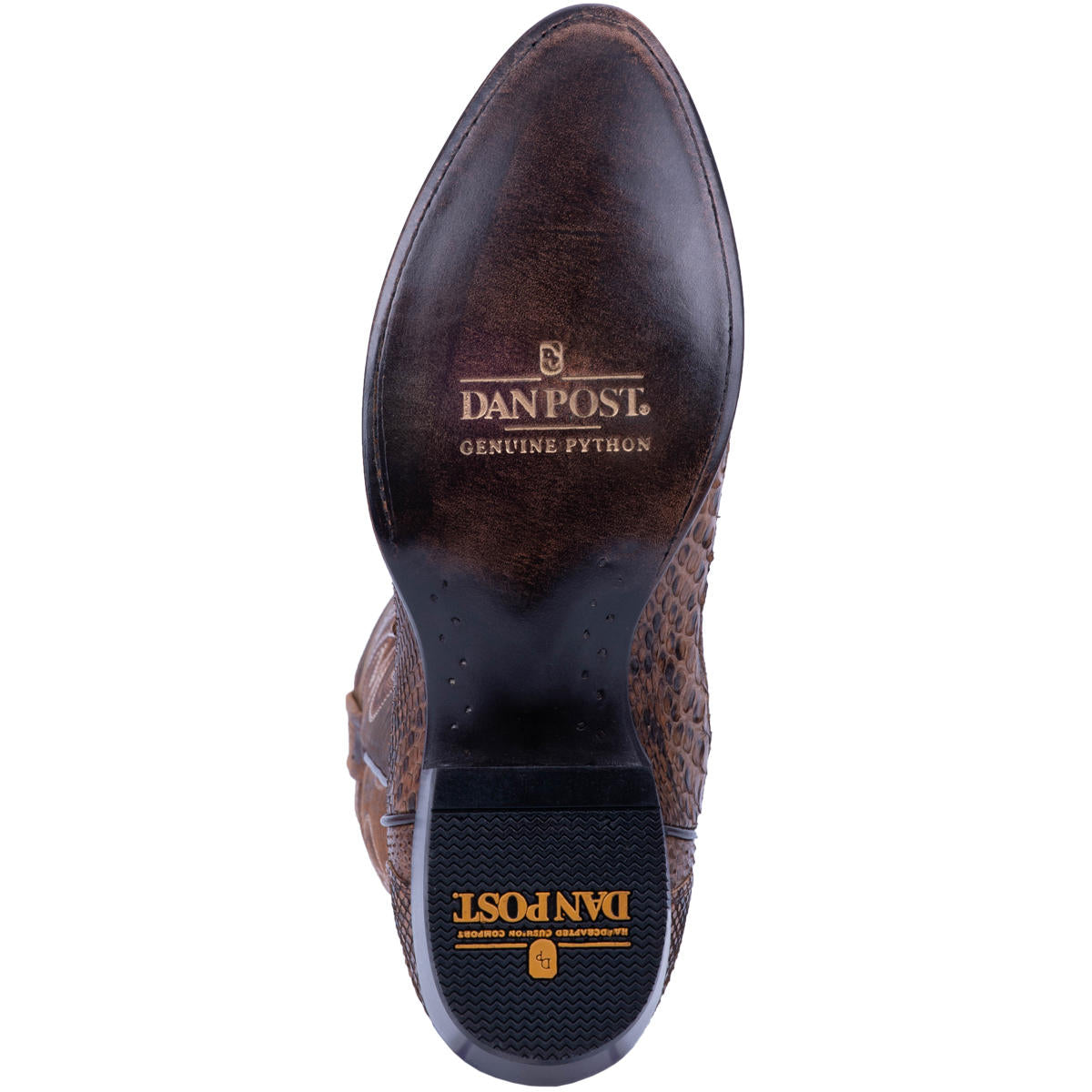 Men‚Äôs Dan Post Manning Python Snakeskin Boots Handcrafted Brown - yeehawcowboy