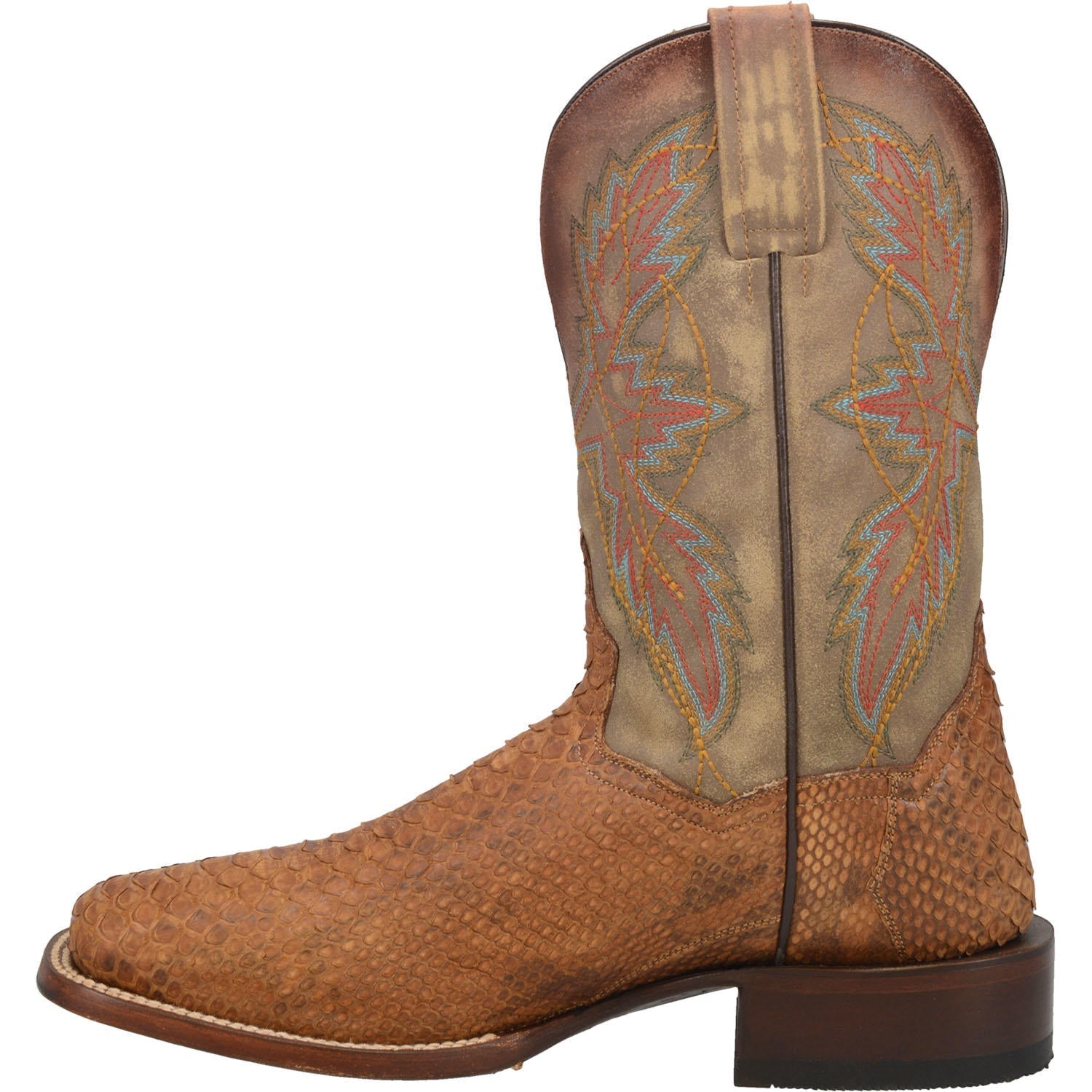 Men's Dan Post Dry Gulch Python Boots Handcrafted Tan - yeehawcowboy