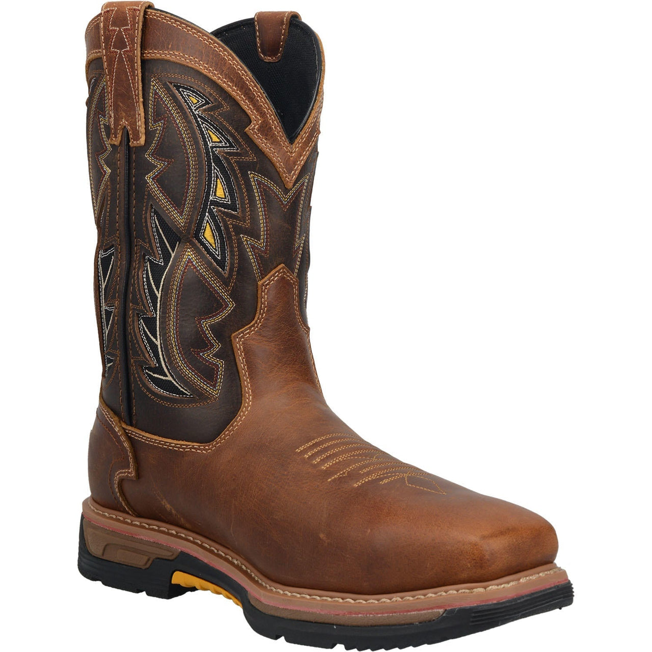 Men's Dan Post Warrior Waterproof Composite Toe Work Boots Handcrafted Brown - yeehawcowboy