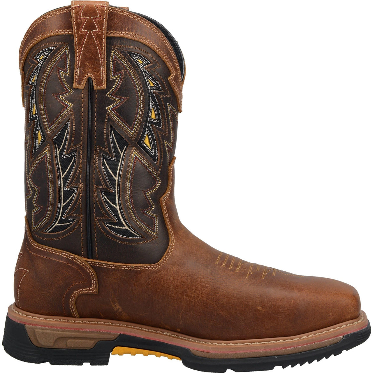 Men's Dan Post Warrior Waterproof Composite Toe Work Boots Handcrafted Brown - yeehawcowboy