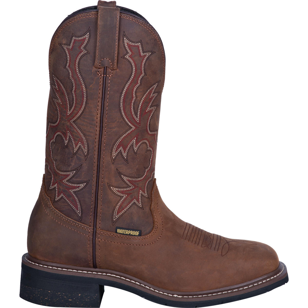 Men's Dan Post Nogales Work Boots Waterproof Soft Toe Brown - yeehawcowboy
