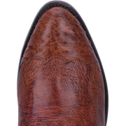Men‚Äôs Dan Post Pugh Wingtip Ostrich Boots Round Toe Handcrafted Cognac - yeehawcowboy