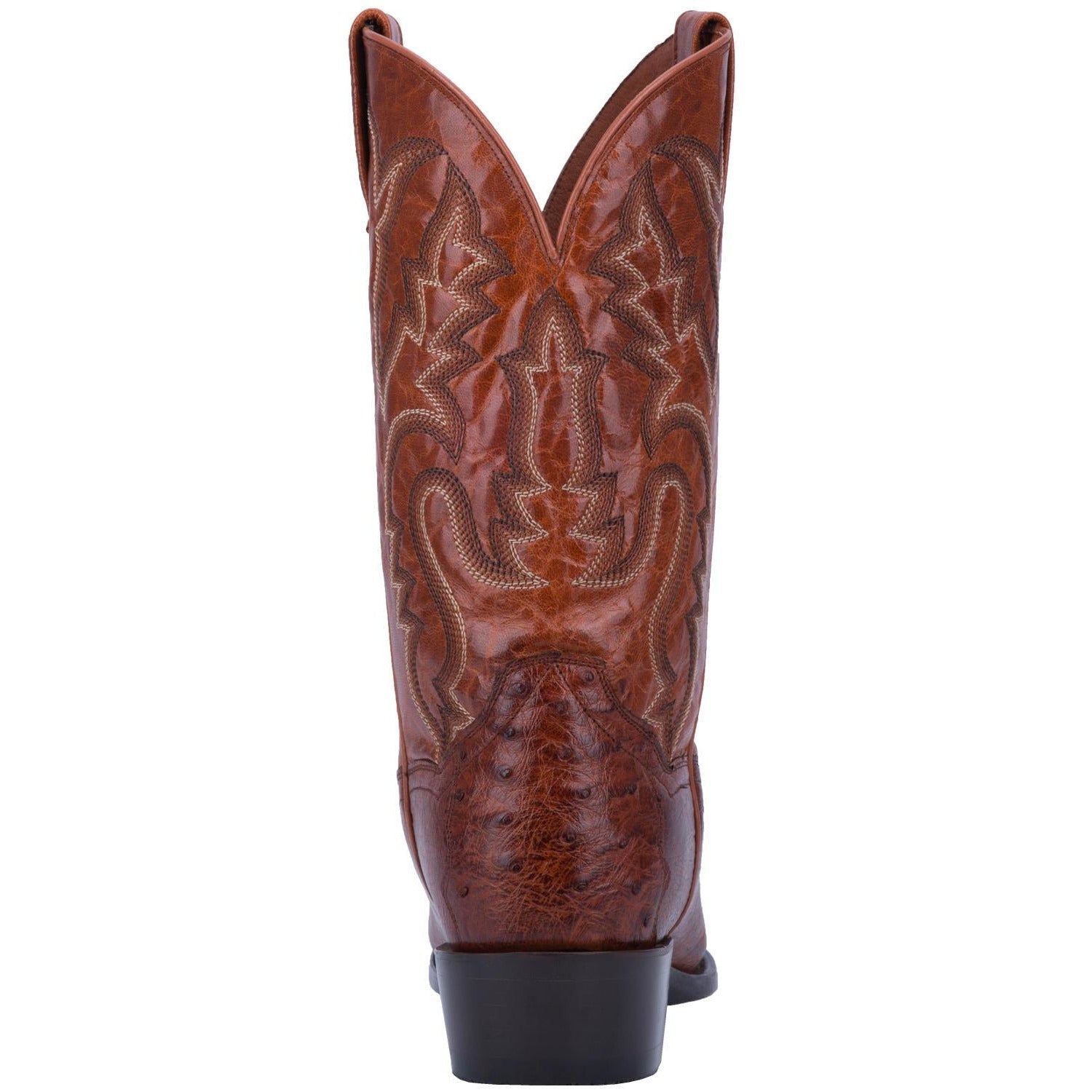 Men‚Äôs Dan Post Pugh Wingtip Ostrich Boots Round Toe Handcrafted Cognac - yeehawcowboy