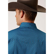 Men's Roper Circuit Foulard Snap Front Western Shirt - Purple - yeehawcowboy