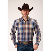 Men's Roper Ranch Plaid Snap Front Western Shirt - Brown - yeehawcowboy