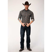 Men's Roper Canyon Paisley Button Down Western Shirt - Brown - yeehawcowboy