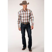 Men's Roper Dusk Ombre Button Down Western Shirt - Gray - yeehawcowboy