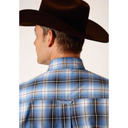 Men's Roper Storm Blue Ombre Button Down Western Shirt - Blue - yeehawcowboy