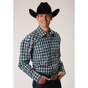 Men's Roper Small Black Ombre Button Down Western Shirt - Black - yeehawcowboy