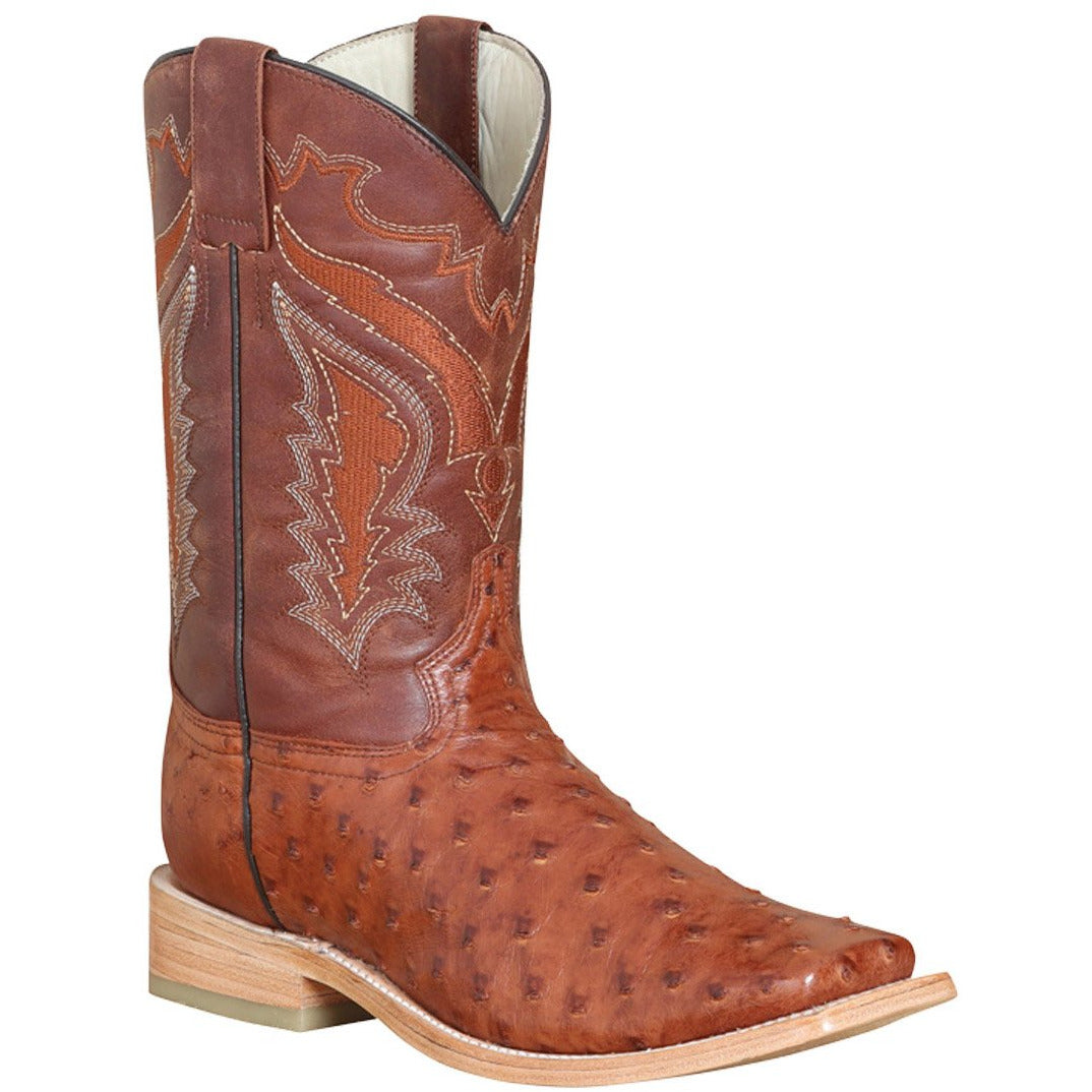 Men's 100 A√±os Full Quill Ostrich Boots Square Toe Handcrafted - yeehawcowboy