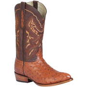 Men's 100 A√±os Ostrich Boots Medium Round Toe Handcrafted - yeehawcowboy