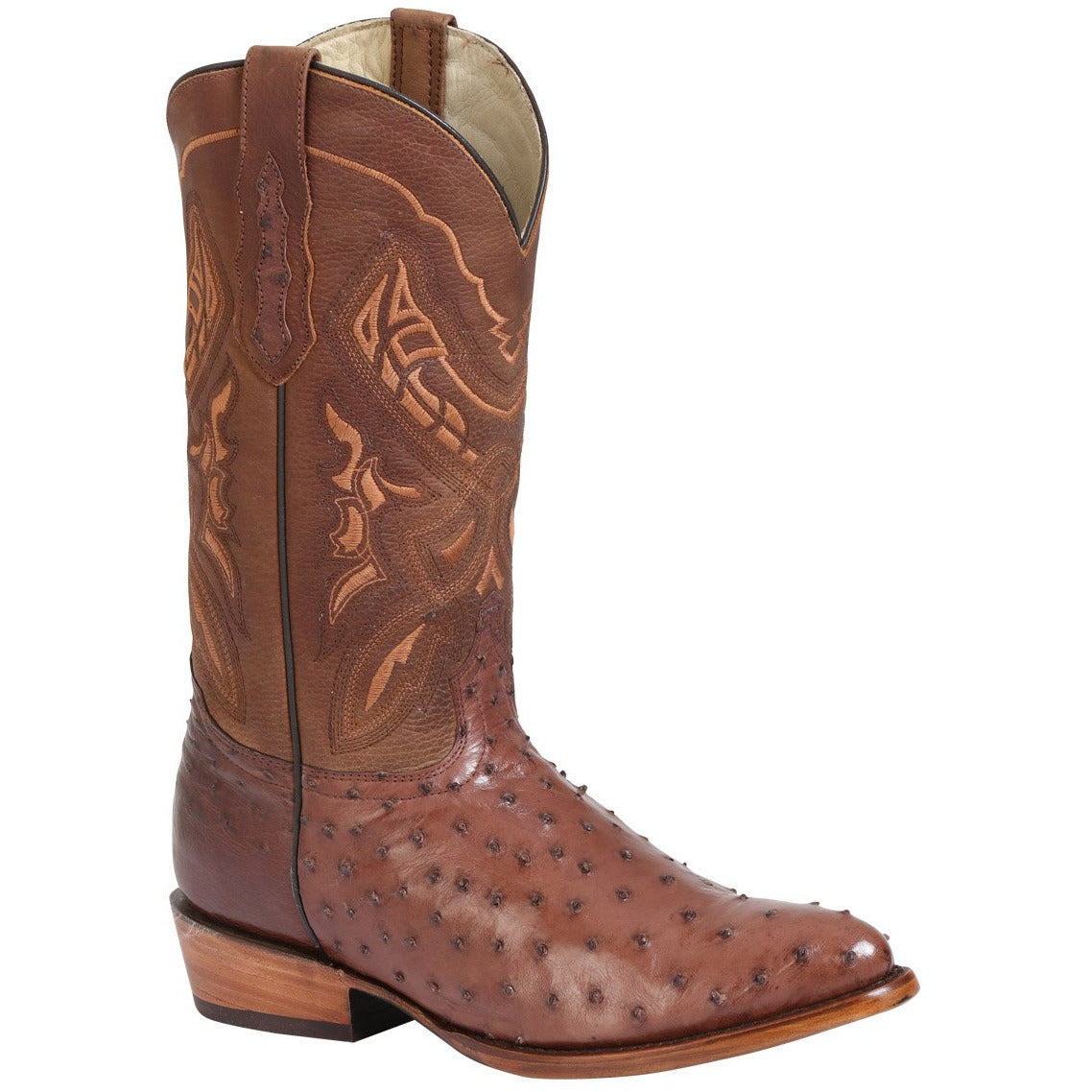 Men's 100 A√±os Ostrich Boots Medium Round Toe Handcrafted - yeehawcowboy