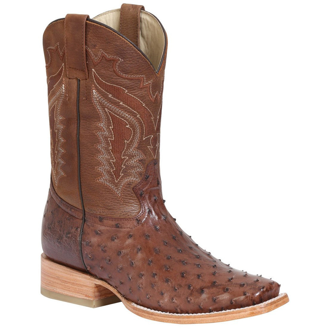 Men's 100 A√±os Ostrich Boots Square Toe Handcrafted - yeehawcowboy