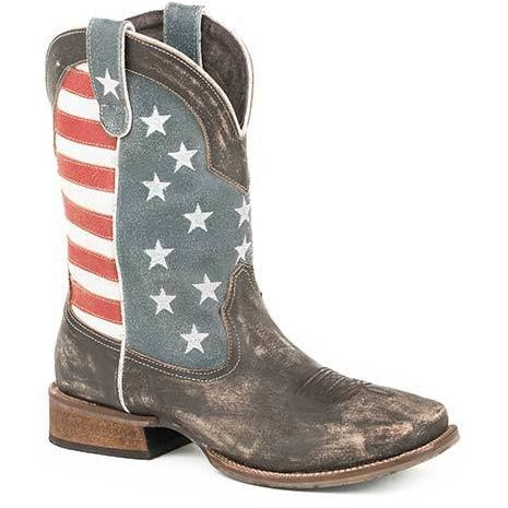 Men‚Äôs Roper America Boots Handcrafted Brown - yeehawcowboy