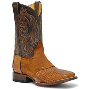 Men's Roper Cody Caiman Belly Tail Hybrid Sole Boots Handcrafted Tan - yeehawcowboy