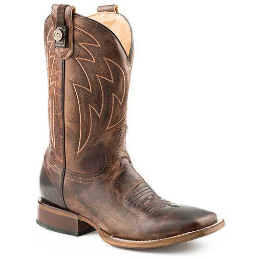 Men's Roper Rider Concealed Carry Boots Handcrafted Brown - yeehawcowboy