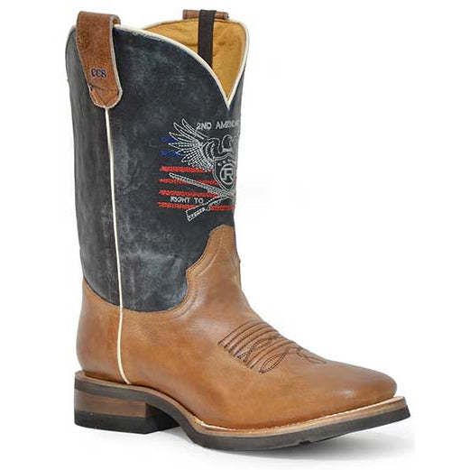 Men's Roper The 2nd Amendment CCS Flextra Leather Boots Handcrafted Tan - yeehawcowboy