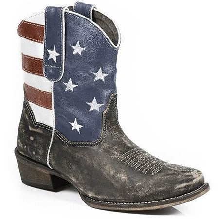 Women‚Äôs Roper  American Beauty  Boots Handcrafted Black - yeehawcowboy