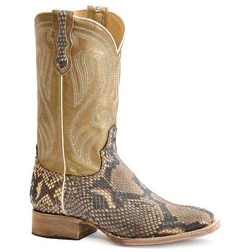 Women's Roper Piper Python Boots Handcrafted Tan - yeehawcowboy