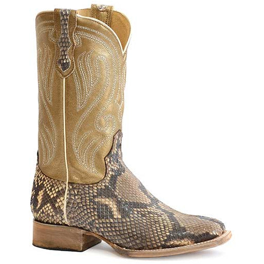 Women's Roper Piper Python Hybrid Sole Boots Handcrafted Tan - yeehawcowboy