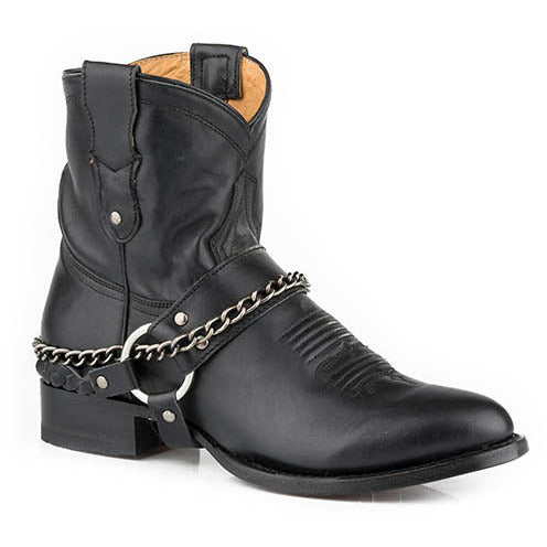 Women’s Roper Selah Ankle Boots Handcrafted Black - yeehawcowboy