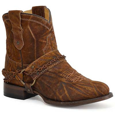 Women’s Roper Selah Ankle Boots Handcrafted Brown - yeehawcowboy
