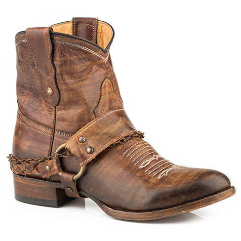 Women‚Äôs Roper Selah Ankle Boots Handcrafted Brown - yeehawcowboy