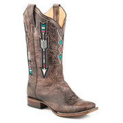 Women‚Äôs Roper Arrows Boots Handcrafted With Flextra Calf Brown - yeehawcowboy