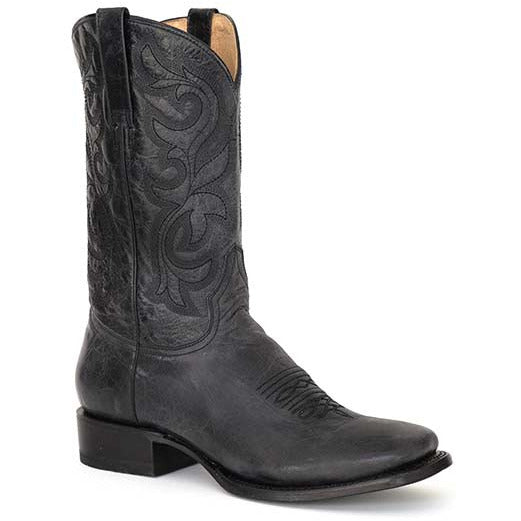 Women's Roper Parker Leather Boots Handcrafted Black - yeehawcowboy