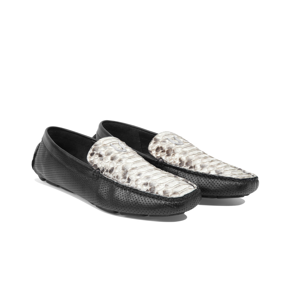 Men's Vestigium Genuine Python Loafers Handcrafted Natural - yeehawcowboy