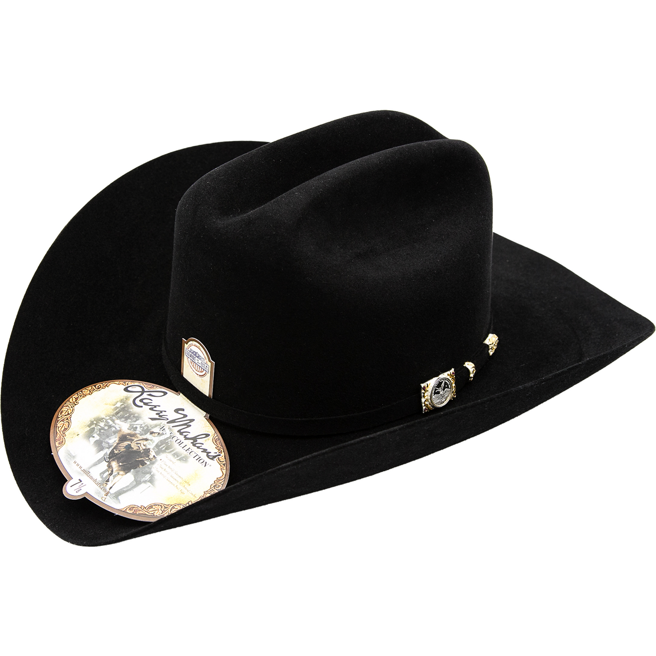 100x Larry Mahan Independencia Fur Felt Cowboy Hat Black - yeehawcowboy
