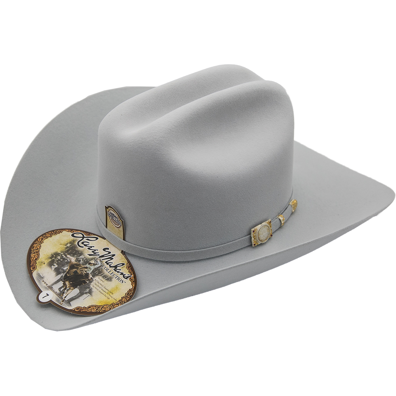 100x Larry Mahan Independencia Fur Felt Cowboy Hat Platinum - yeehawcowboy
