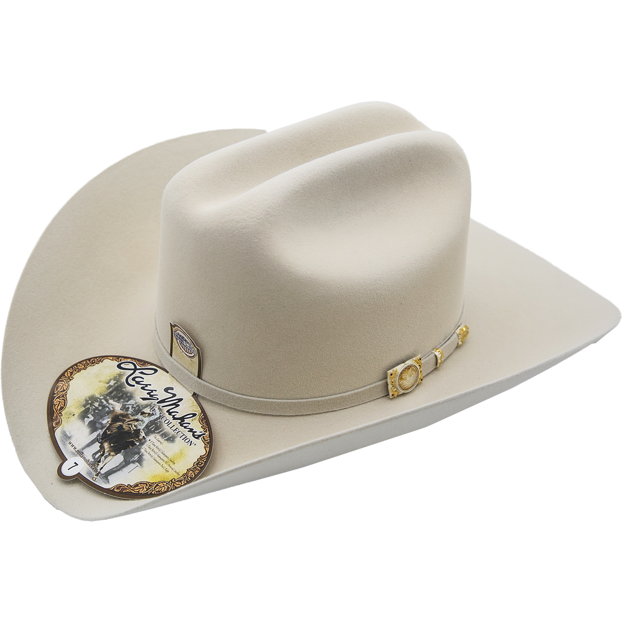 100x Larry Mahan Independencia Fur Felt Cowboy Hat Silver Belly - yeehawcowboy