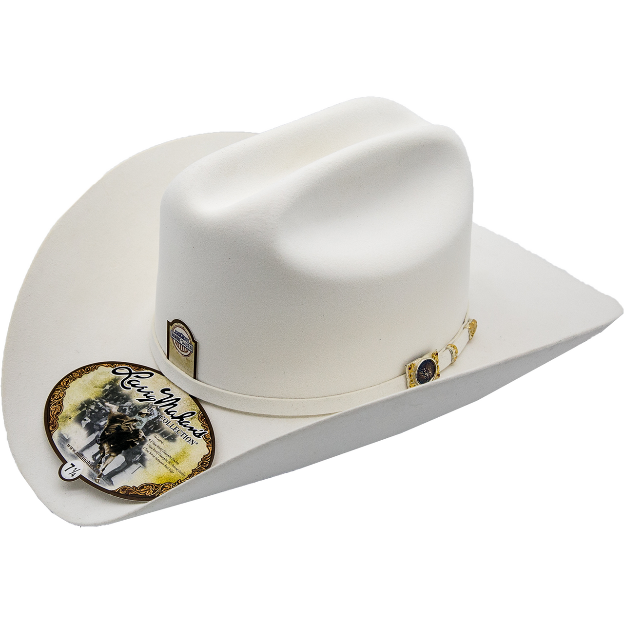100x Larry Mahan Independencia Fur Felt Cowboy Hat White - yeehawcowboy