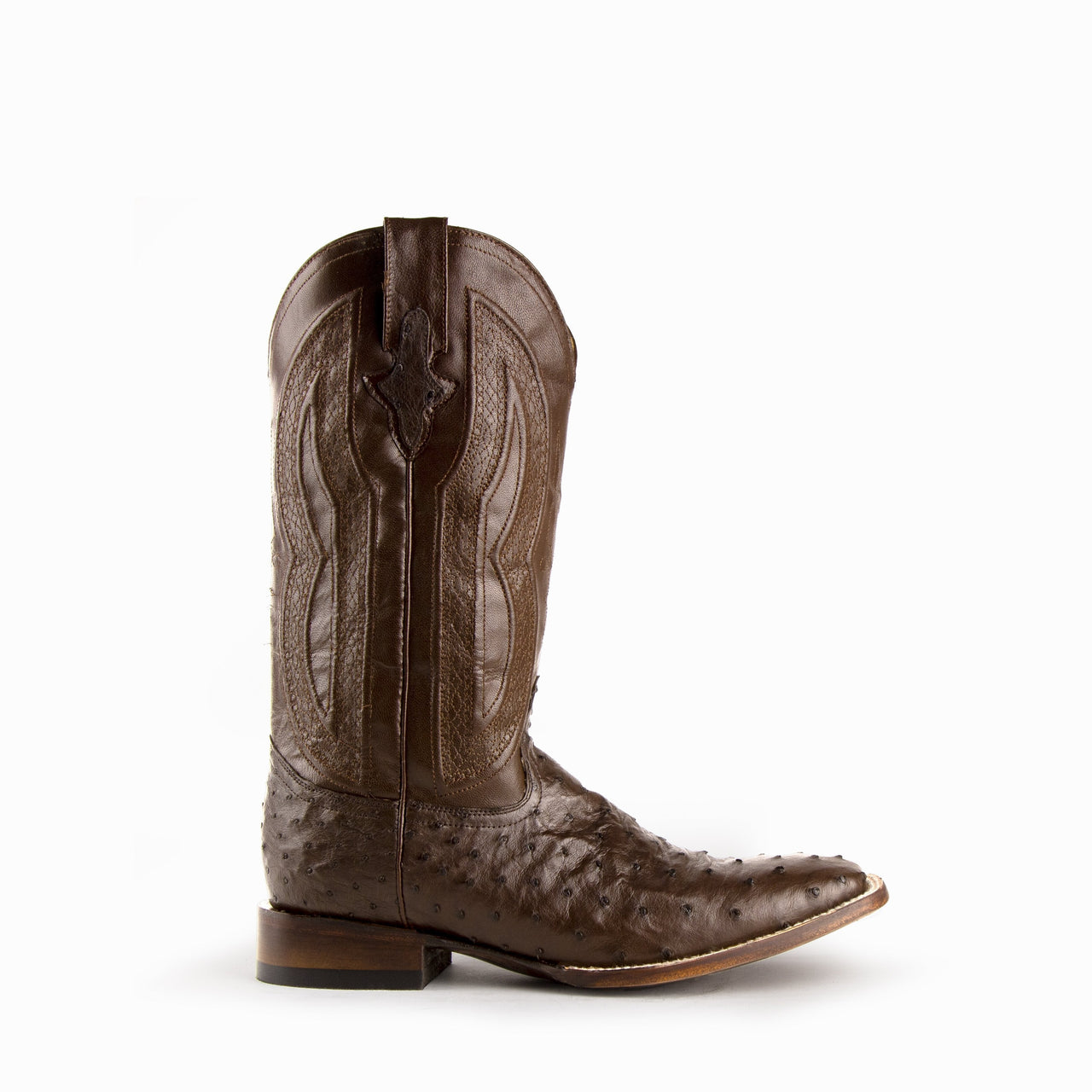 Men's Ferrini Colt Full Quill Ostrich Boots Handcrafted Chocolate - yeehawcowboy