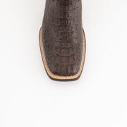 Men's Ferrini Dakota Caiman Hornback Boots Handcrafted Chocolate - yeehawcowboy