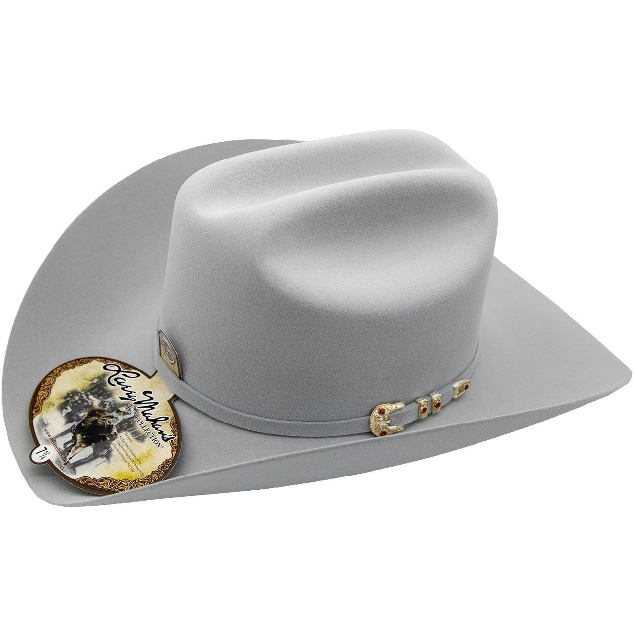 10x Larry Mahan Tucson Fur Felt Cowboy Hat Platinum - yeehawcowboy