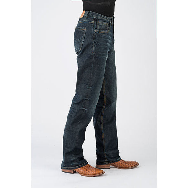 Men's Stetson Jeans Piece Back "X" Detail On Back Pockets - Blue - yeehawcowboy