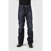 Men's Stetson Jeans Modern Fit Double Needle X Stitch Back Pockets  - Blue - yeehawcowboy