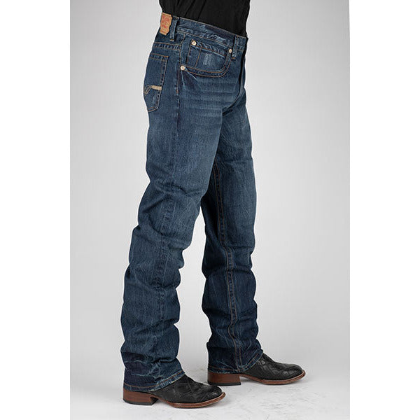 Men's Stetson Jeans Fit Standard Embroidered "V" Back Pockets - Blue - yeehawcowboy