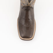 Men's Ferrini Taylor Teju Lizard Boots Handcrafted Brown - yeehawcowboy