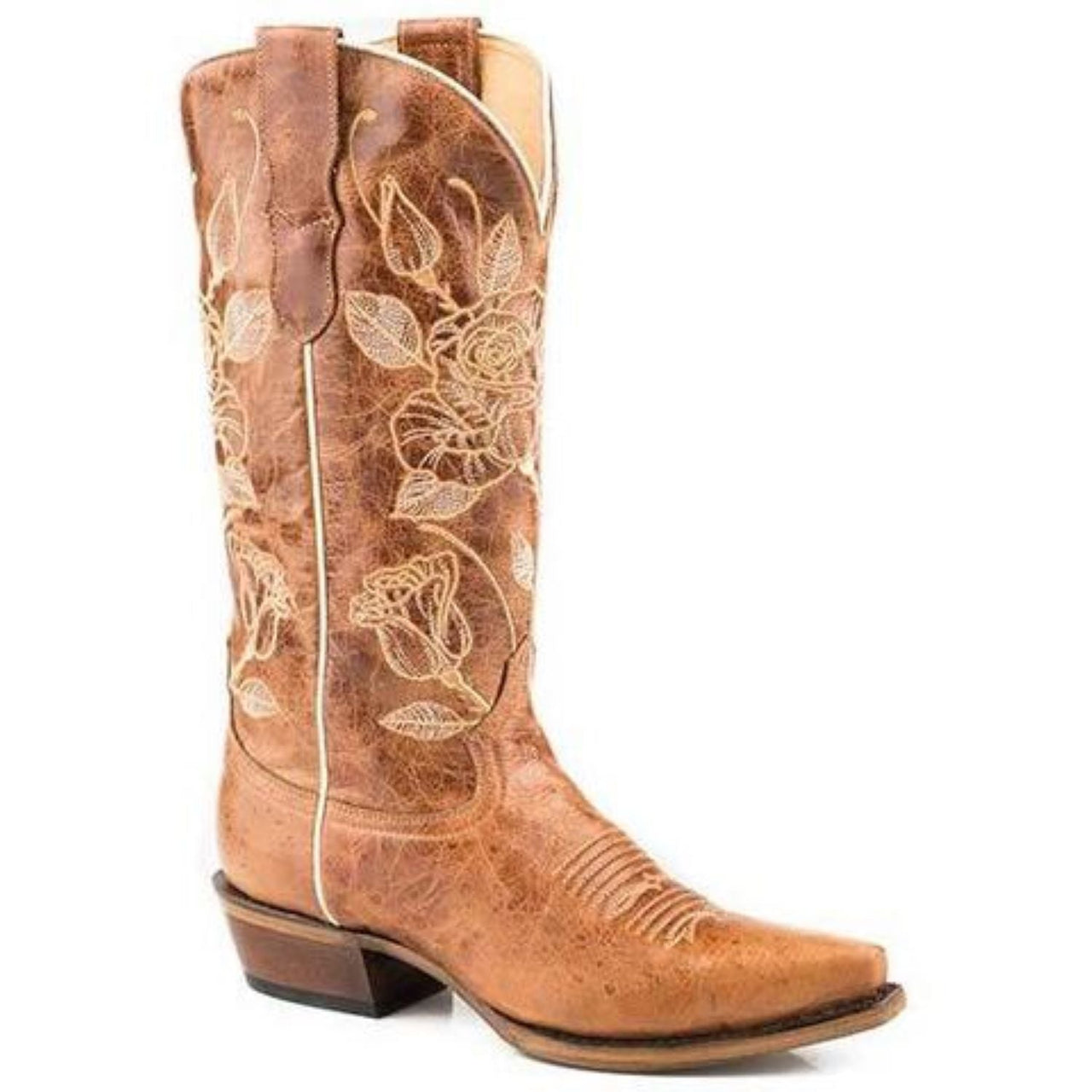 Women‚Äôs Roper Desert Rose  Boots Handcrafted Brown - yeehawcowboy