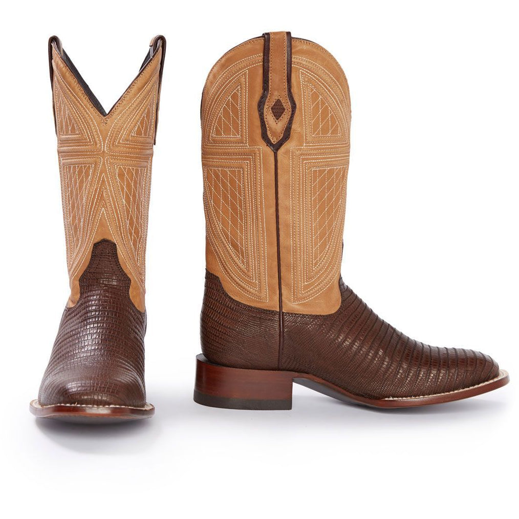 Men's Stetson Lizard Boots Handcrafted JBS Collection Brown - yeehawcowboy