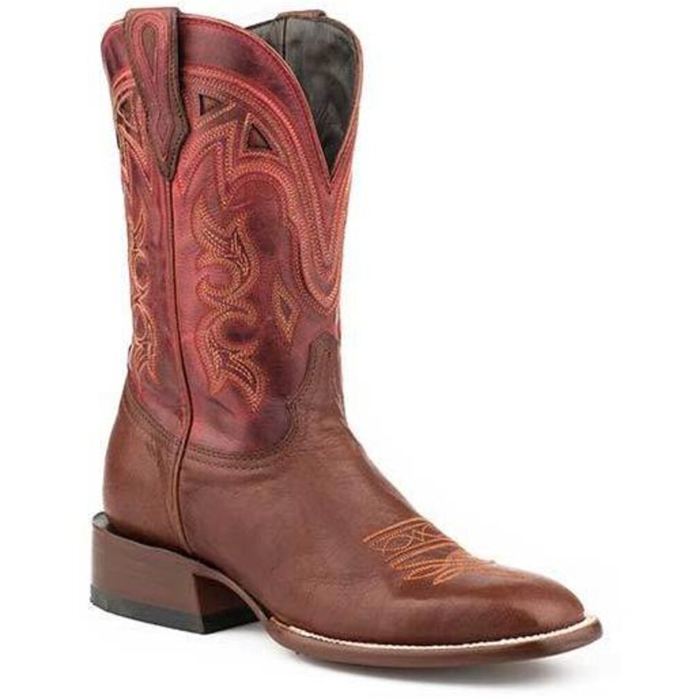Women's Stetson Joliet Leather Boots Handcrafted Brown - yeehawcowboy