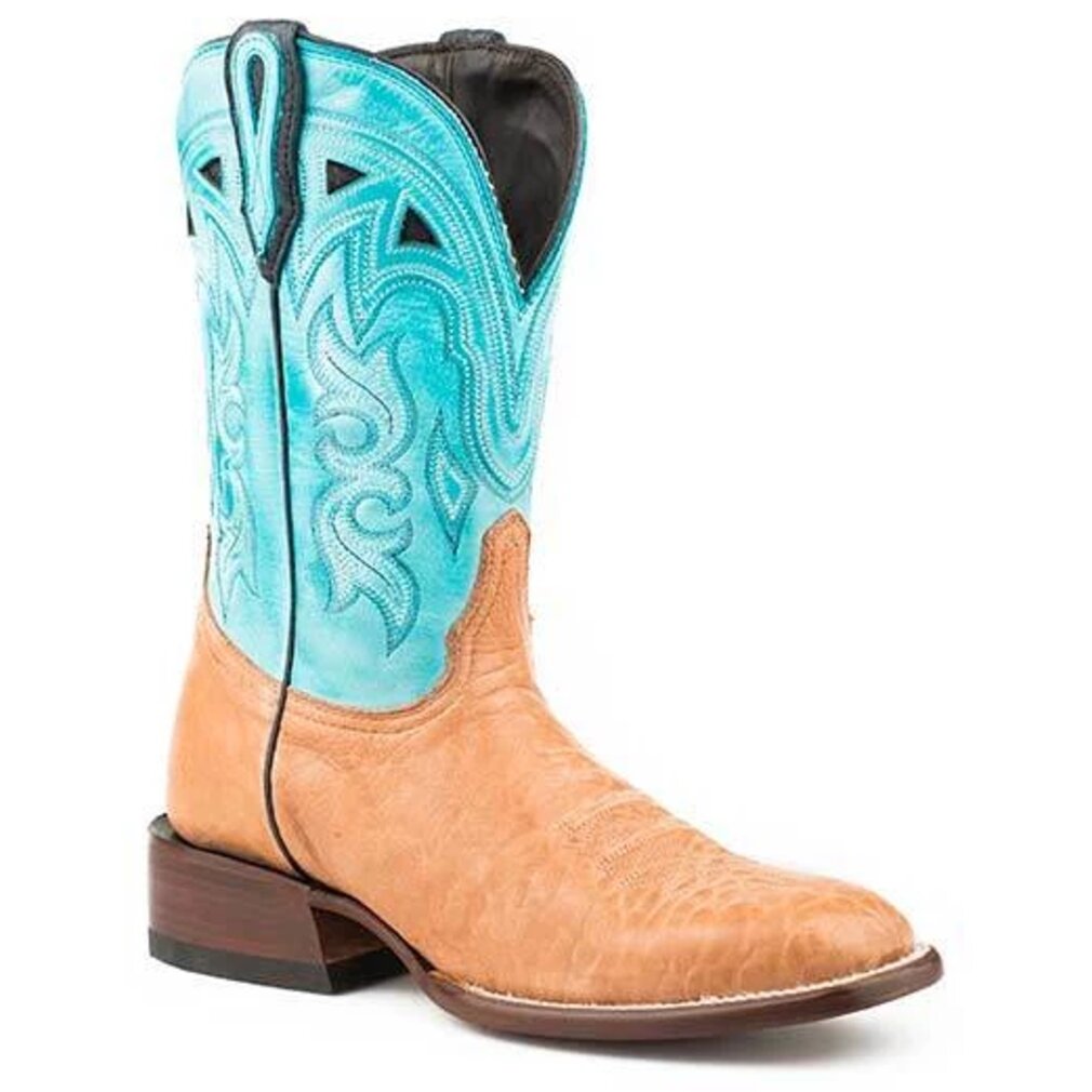 Women's Stetson Florence Leather Boots Handcrafted Tan - yeehawcowboy