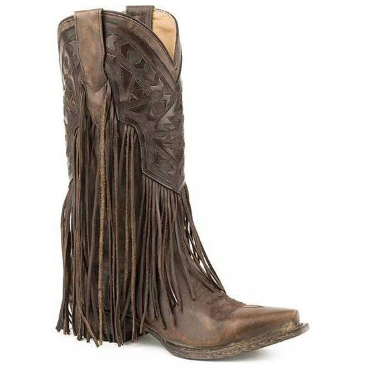 Women‚Äôs Stetson Sloane Leather Boots Handcrafted Brown - yeehawcowboy